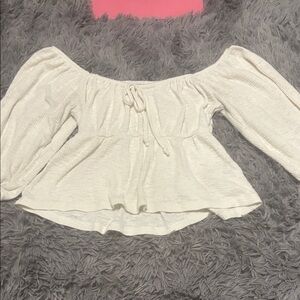 American Eagle Outfitters Cream Knit Top